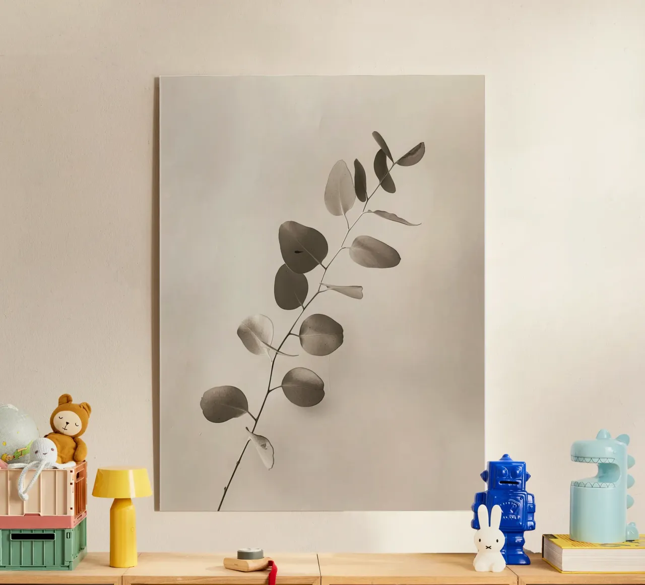 Eucalyptus Elegance – Minimal Botanical Art Print plexiglass da lieblu