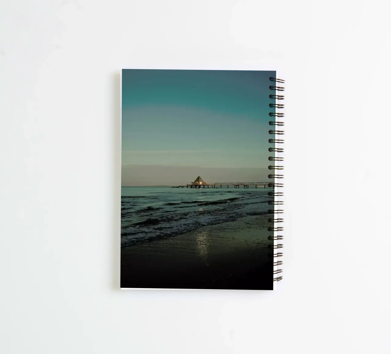 Sundown At The Bridge spiral notebook by Sebastian Hilgetag