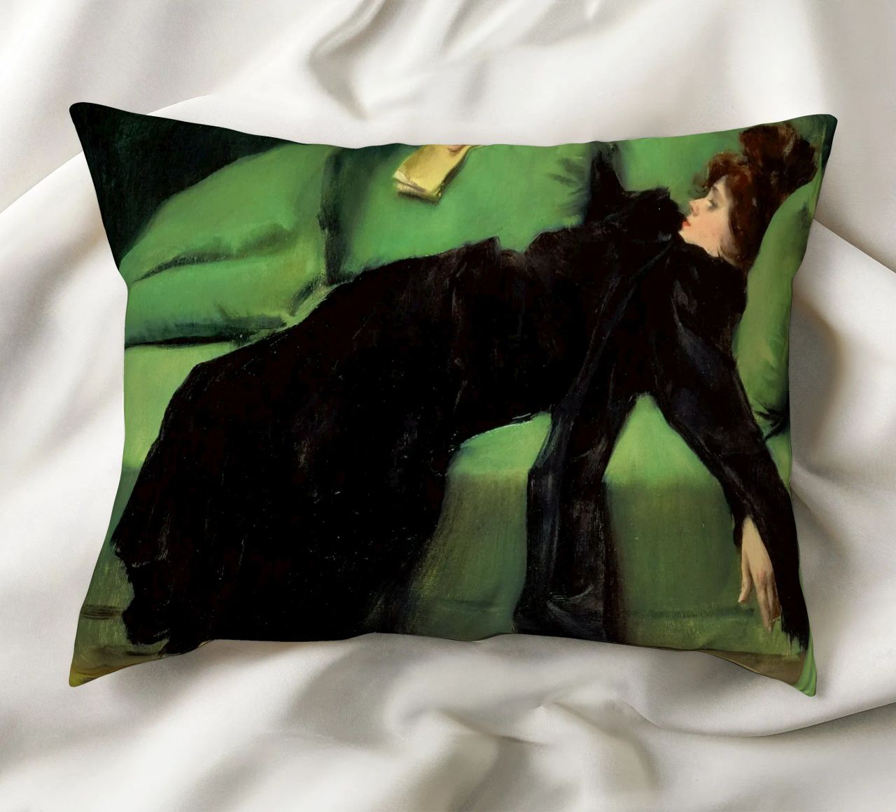 Ragazza che dorme sul divano - Ramon Casas cuscino da Montezla