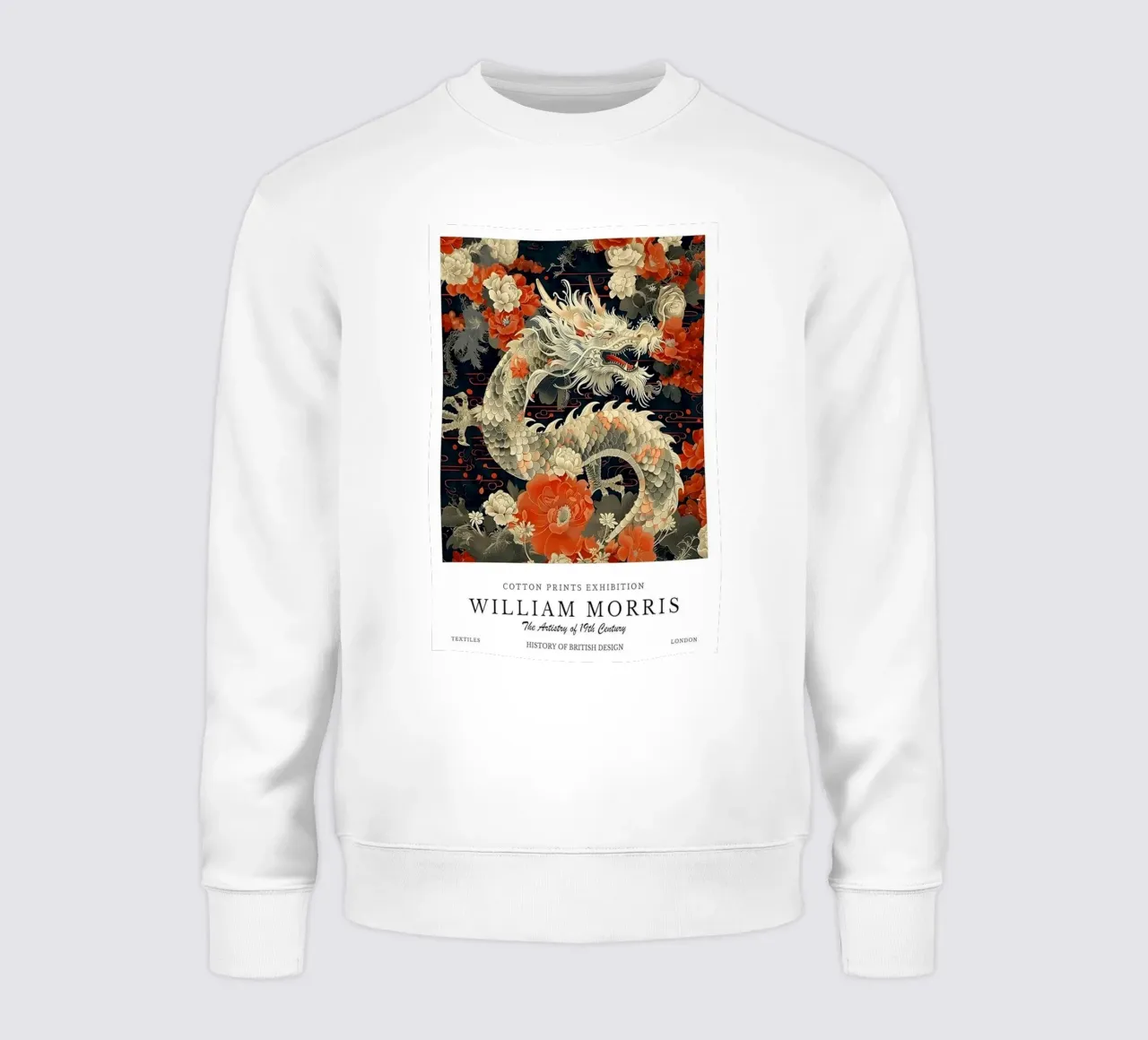 drago dai fiori rossi william morris felpa da komo store