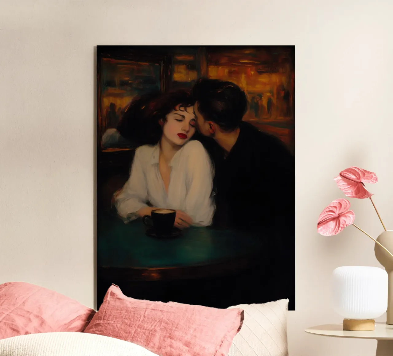 Amore al primo caffè | Quadro classico alluminio dibond da Autofocus