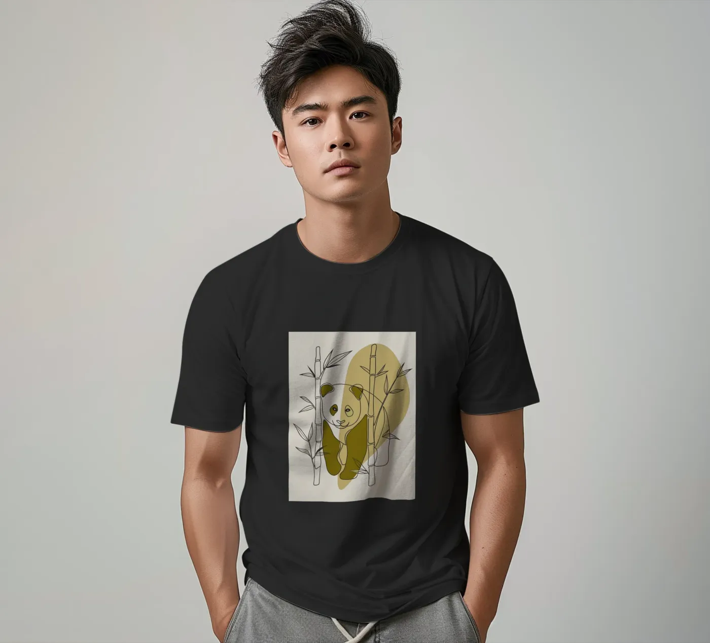 Panda e bambù t-shirt da RELAXING TOUCH