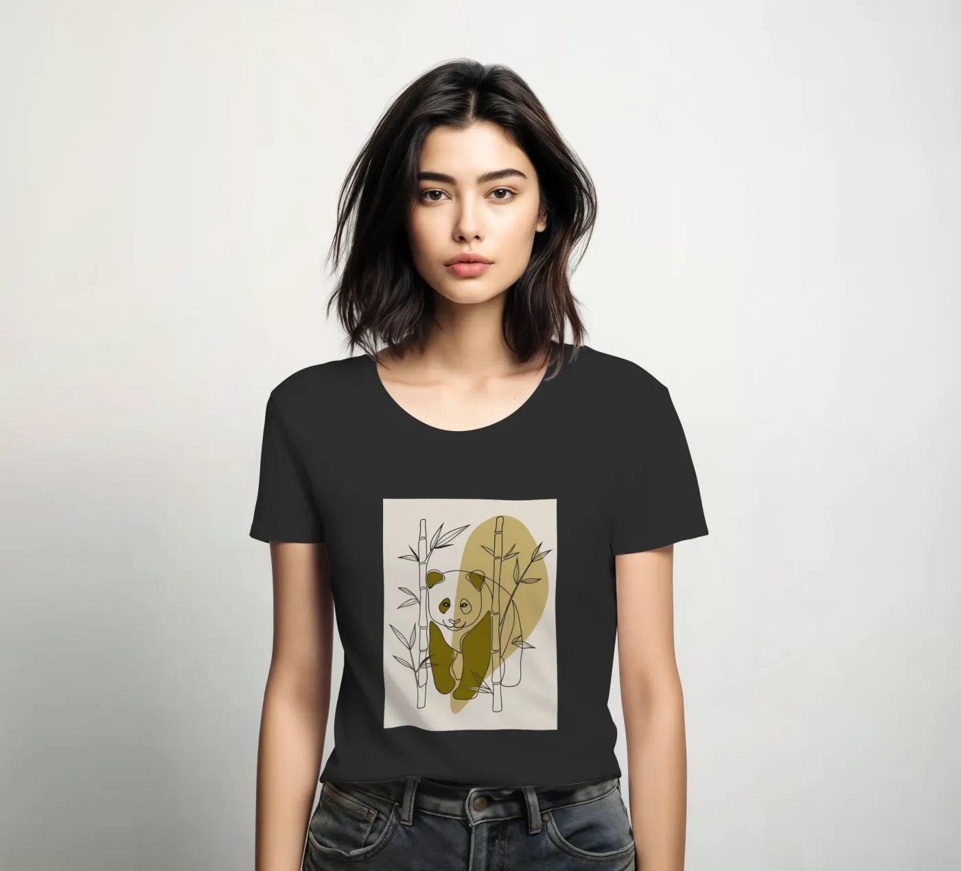 Panda e bambù t-shirt da donna da RELAXING TOUCH