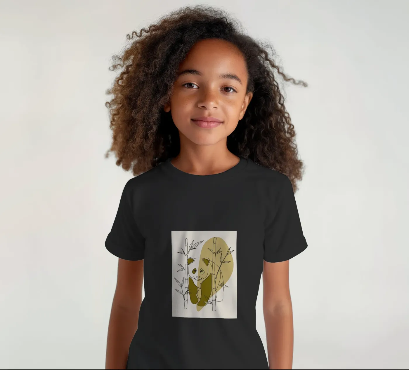 Panda en Bamboe kinder t-shirt van RELAXING TOUCH