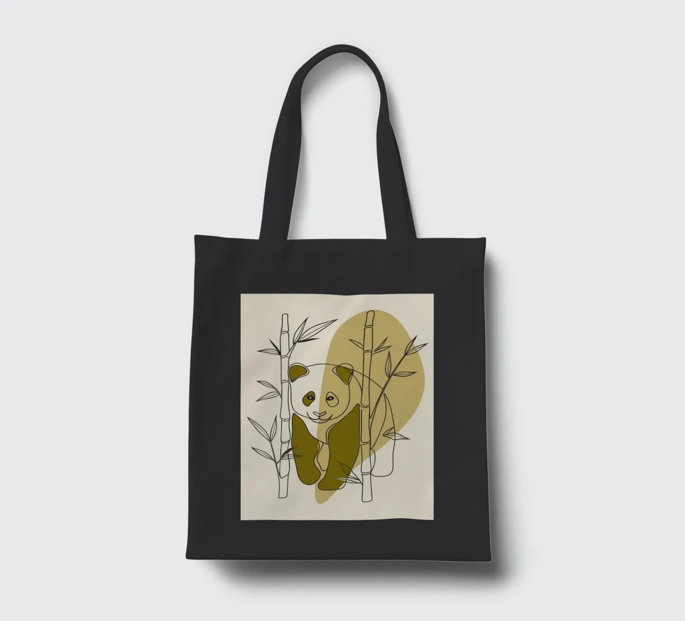 Panda and Bamboo borsa in juta da RELAXING TOUCH