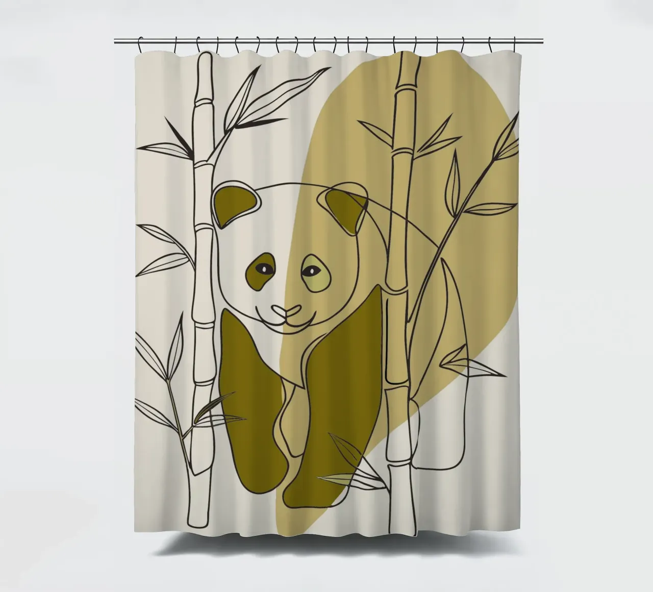 Panda e bambù tenda da doccia da RELAXING TOUCH