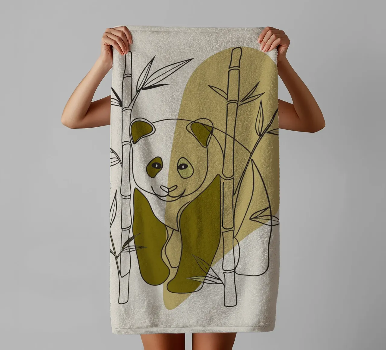 Panda e bambù asciugamano da bagno da RELAXING TOUCH