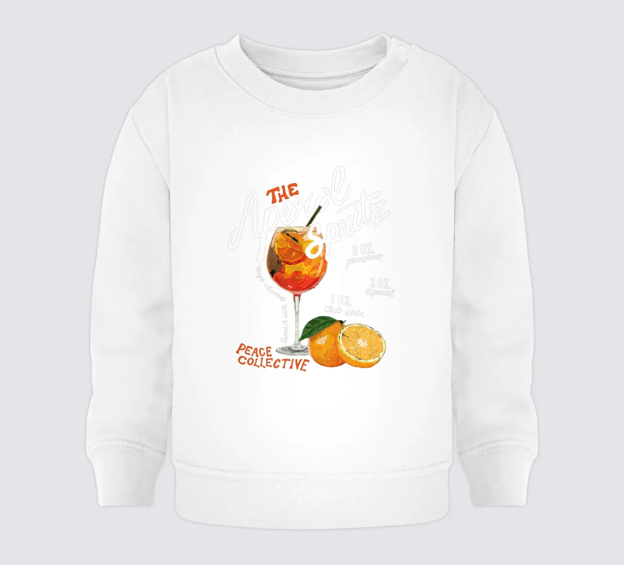 Aperol Spritz Collettivo di pace felpa neonato da Neeraprint