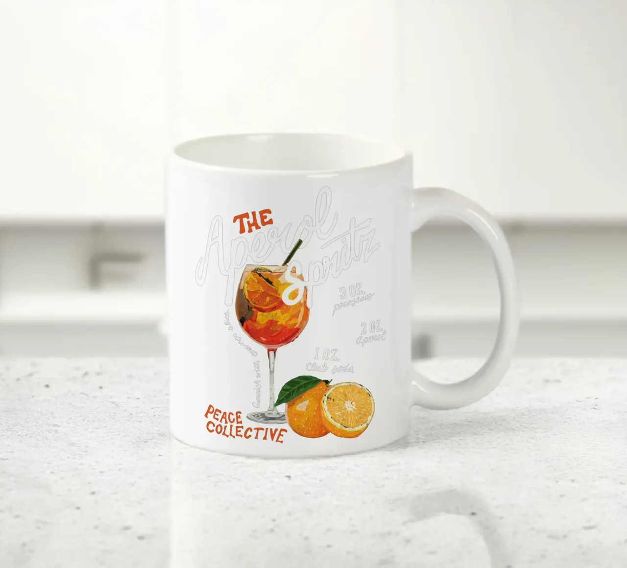 Aperol Spritz Collettivo di pace tazza in ceramica da Neeraprint