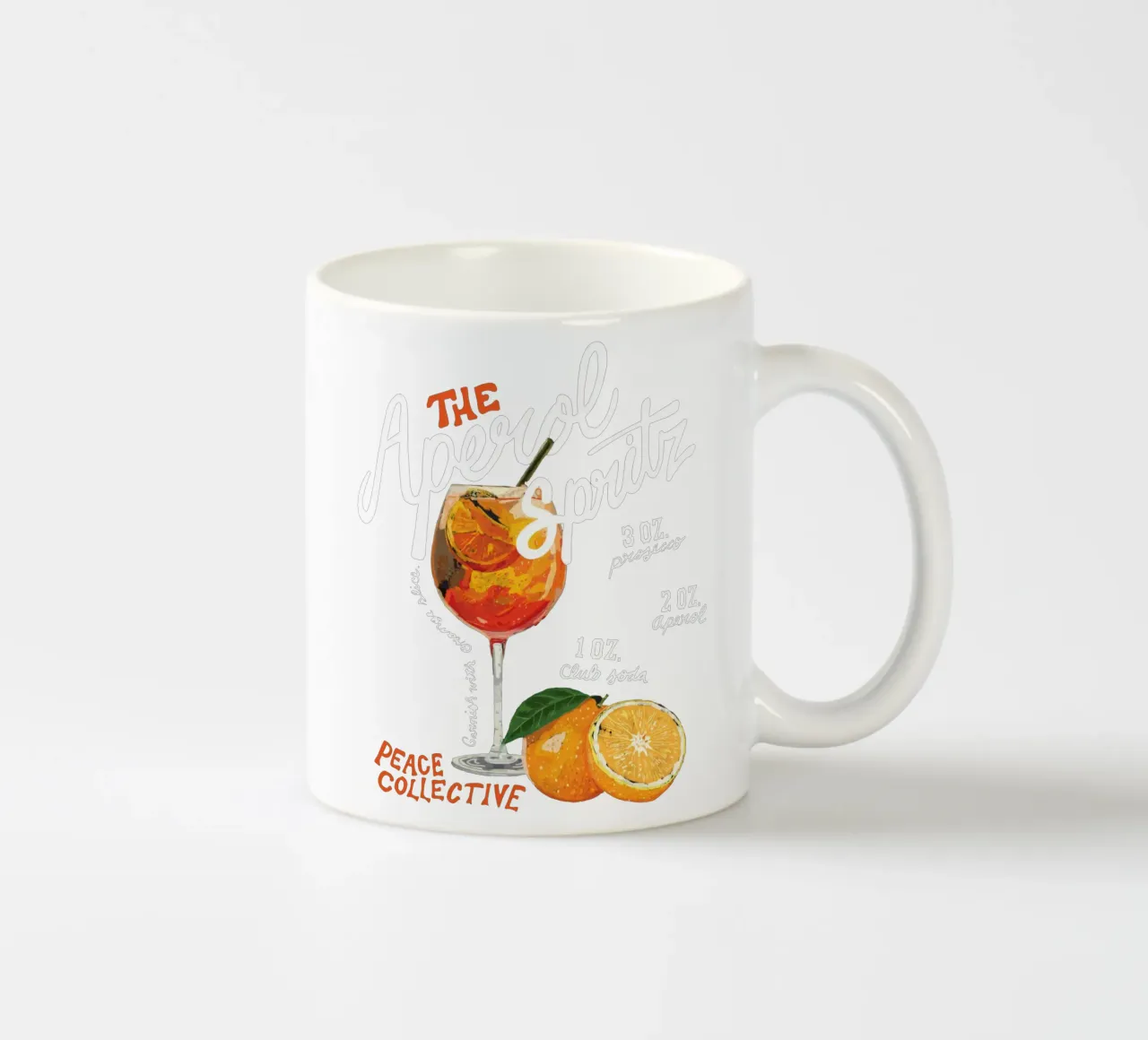 Aperol Spritz Collettivo di pace tazza in ceramica da Neeraprint