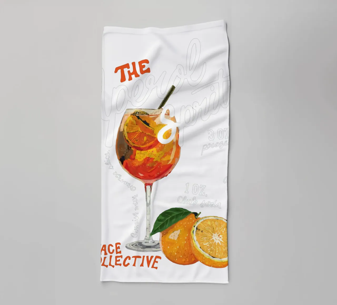 Aperol Spritz Collettivo di pace asciugamano da bagno da Neeraprint