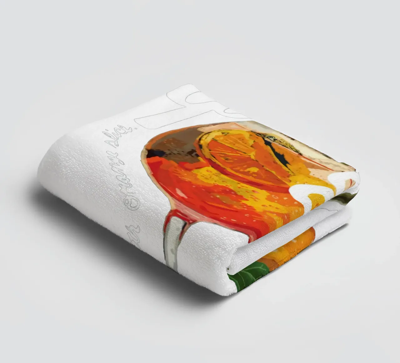 Aperol Spritz Collettivo di pace asciugamano da bagno da Neeraprint