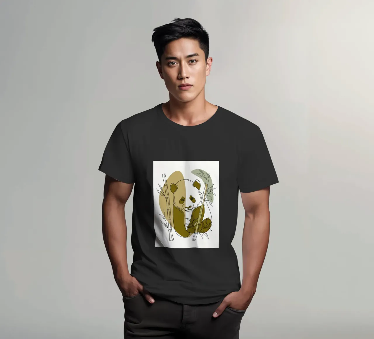 Panda e bambù t-shirt da RELAXING TOUCH