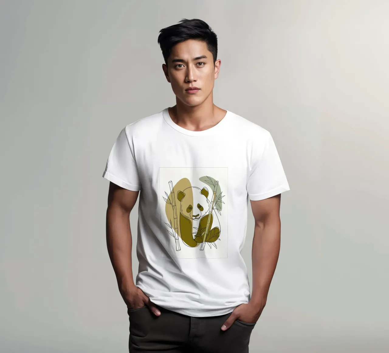 Panda e bambù t-shirt da RELAXING TOUCH