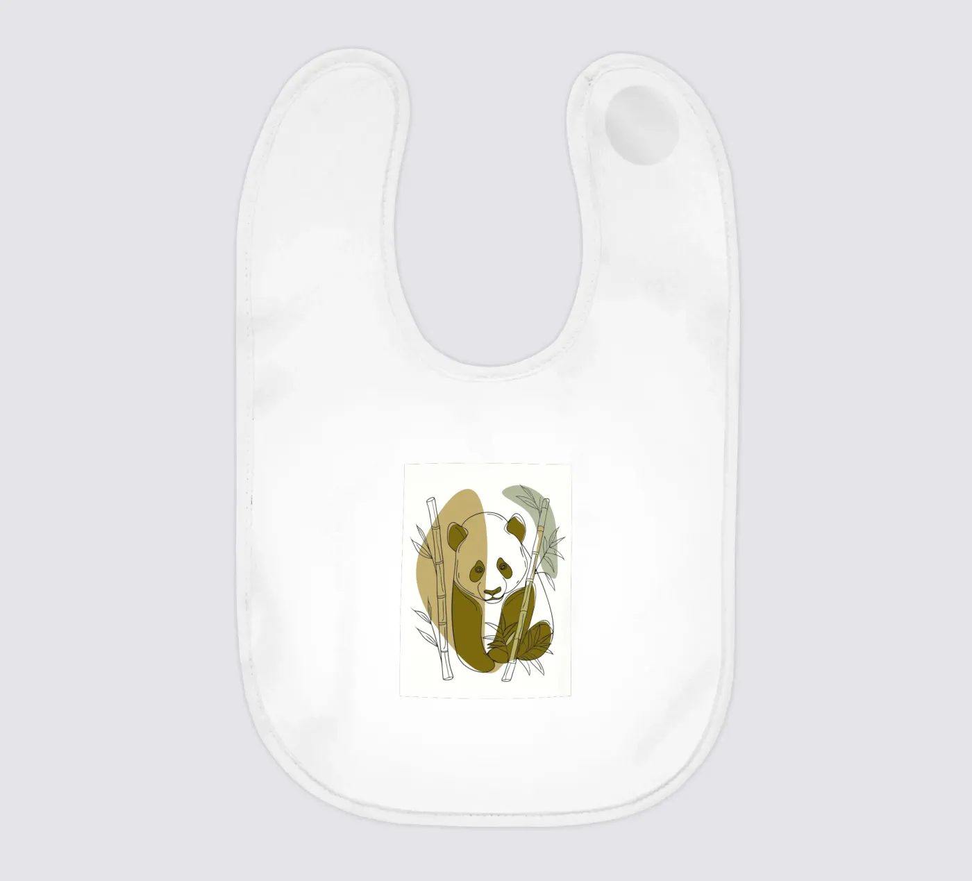 Panda and Bamboo baby bib by RELAXING TOUCH