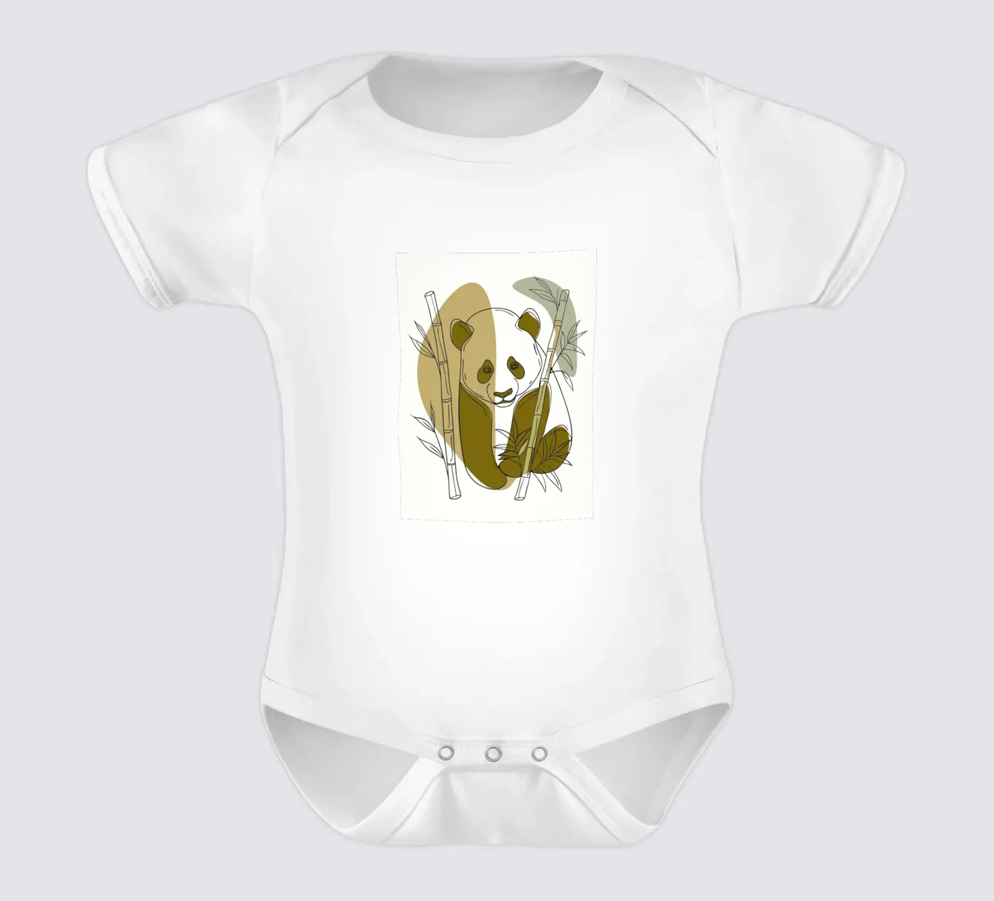 Panda e bambù body neonato maniche corte da RELAXING TOUCH