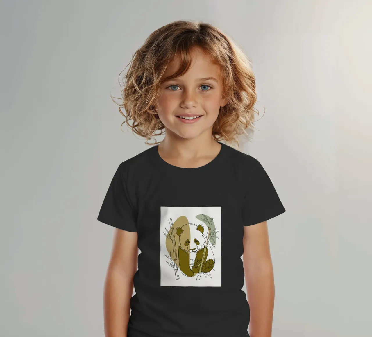 Panda and Bamboo kids t-shirt by RELAXING TOUCH