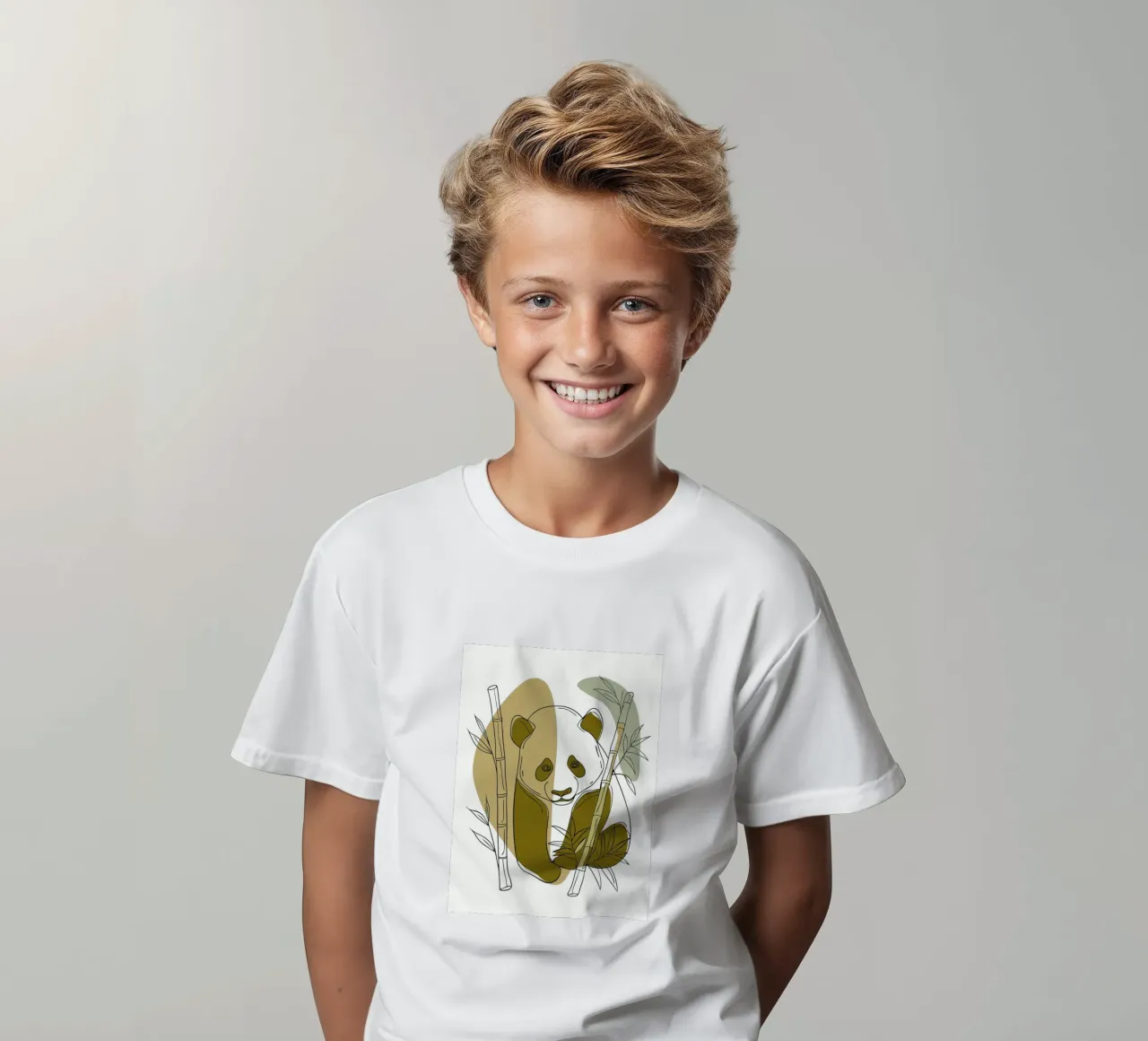 Panda e bambù t-shirt bambini da RELAXING TOUCH