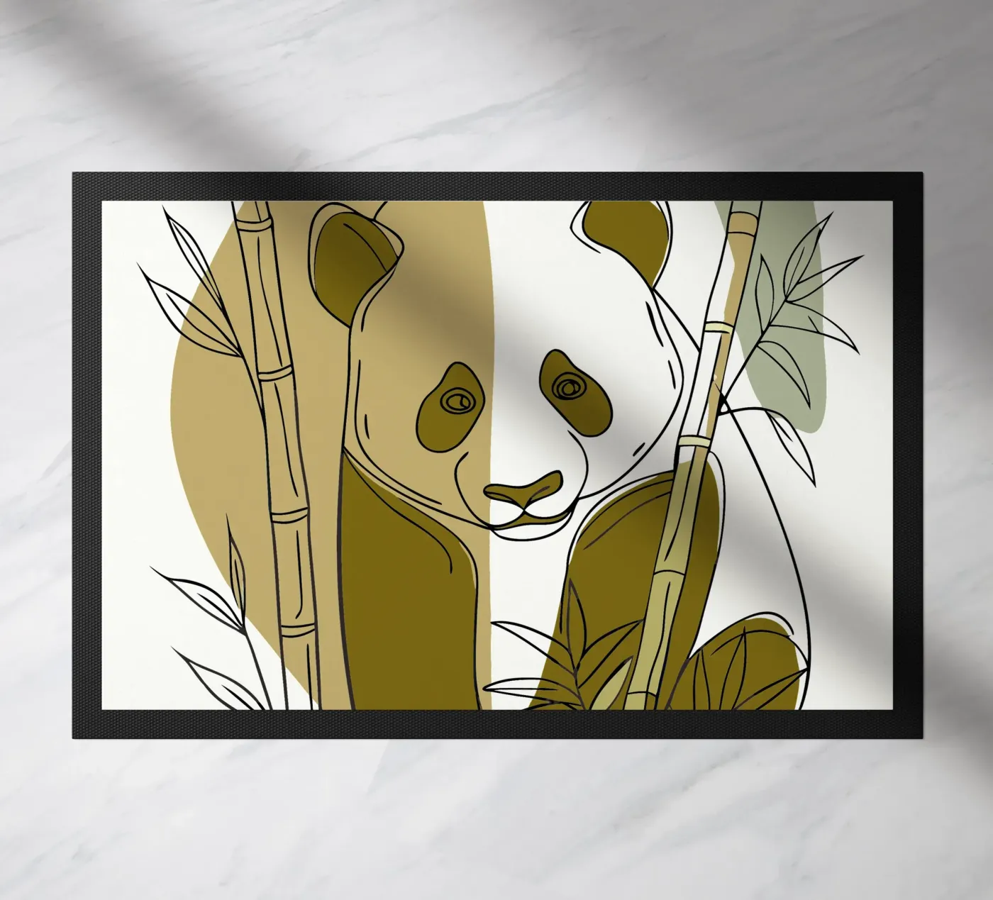 Panda en Bamboe deurmat van RELAXING TOUCH