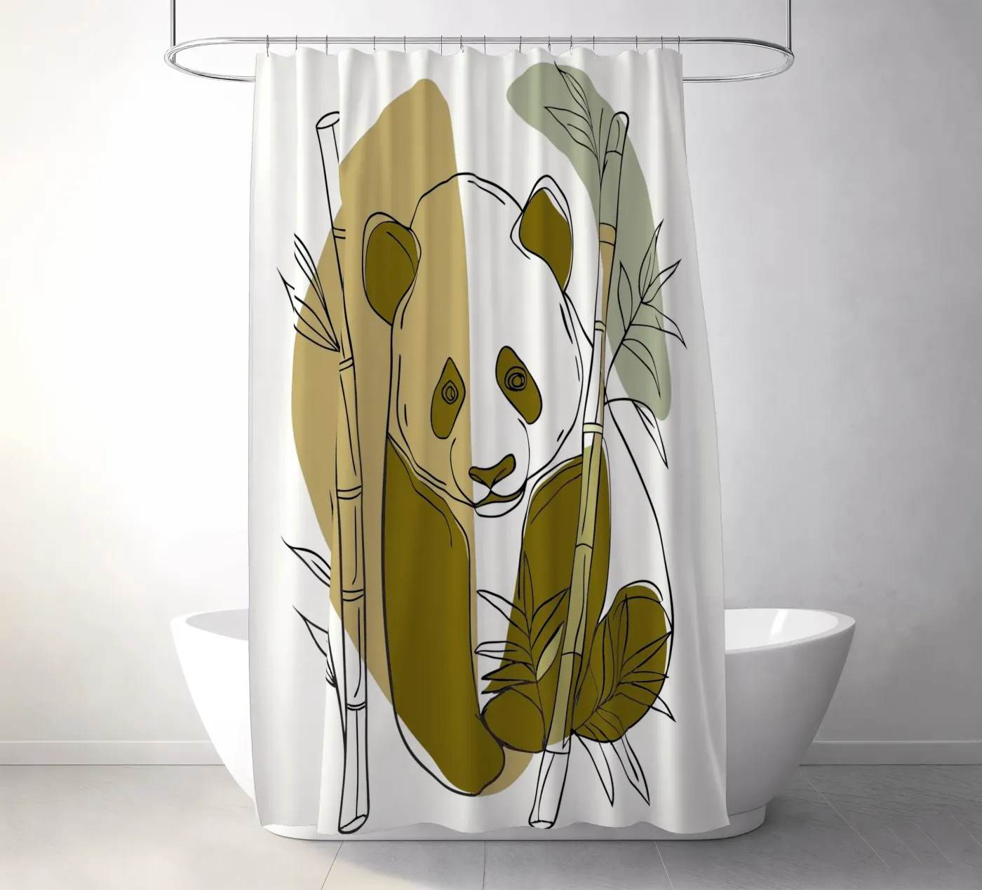 Panda and Bamboo tenda da doccia da RELAXING TOUCH