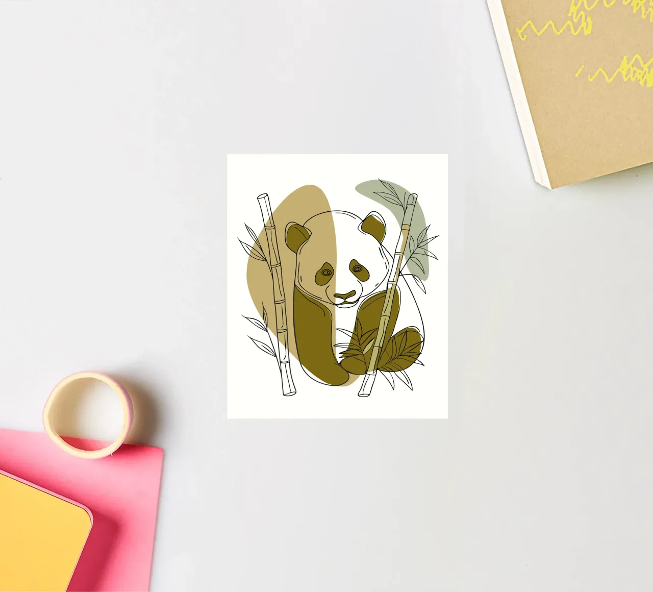 Panda e bambù adesivo da RELAXING TOUCH