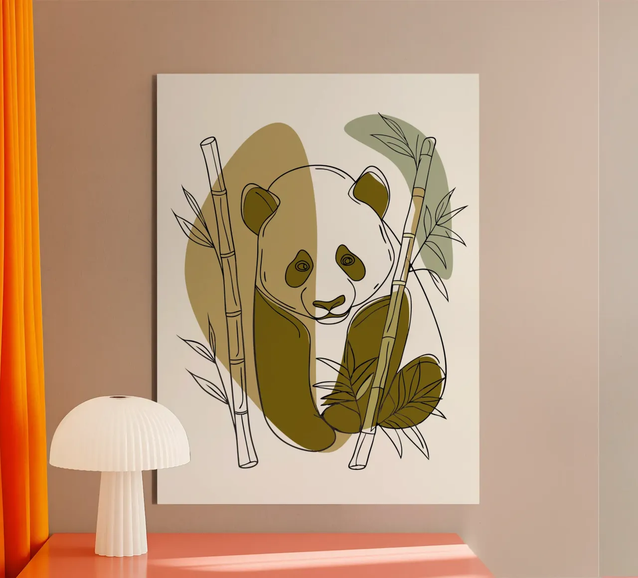 Panda and Bamboo alu-dibond by RELAXING TOUCH