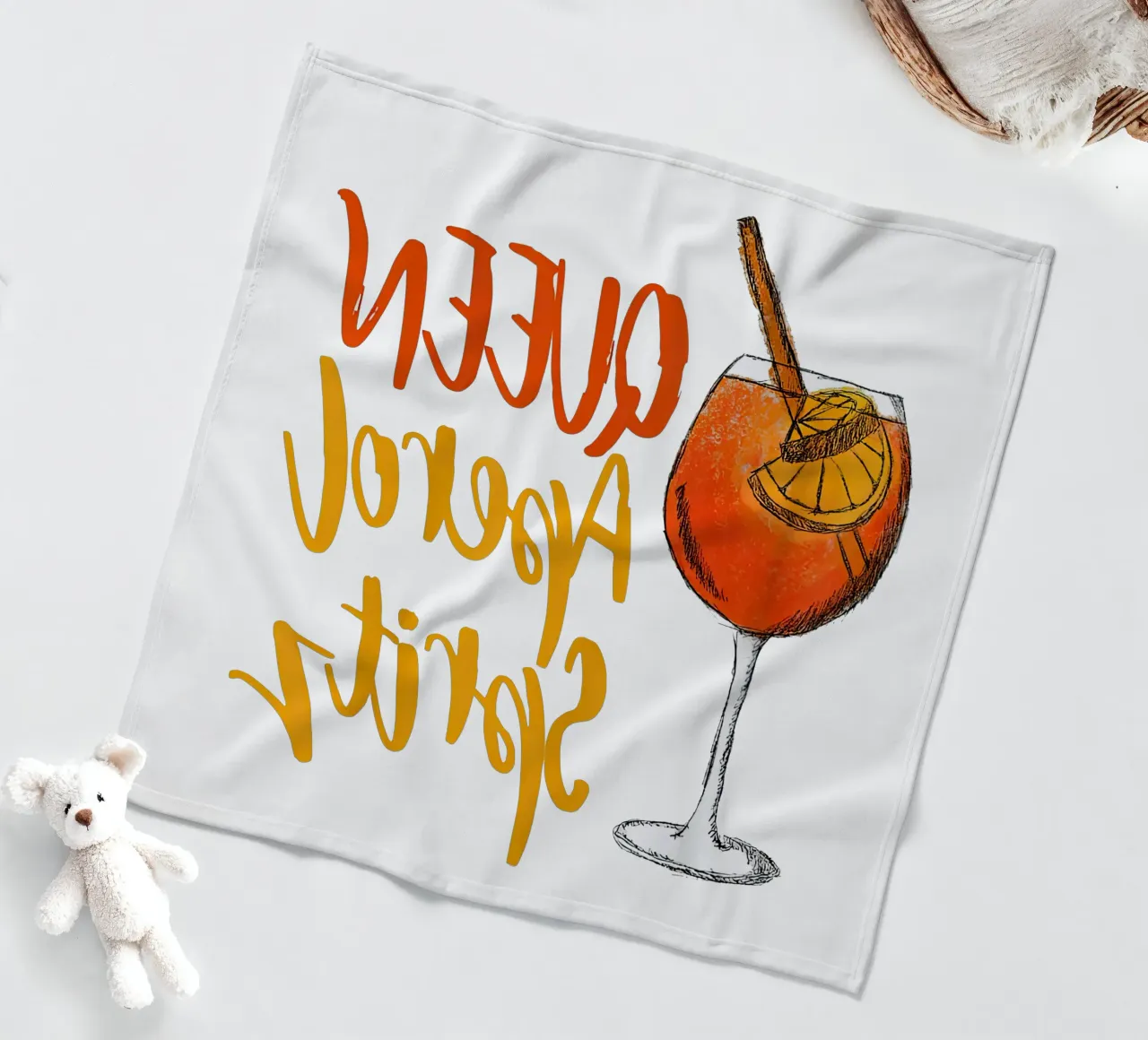 Queen Aperol Spritz Poster fleecedeken van Neeraprint