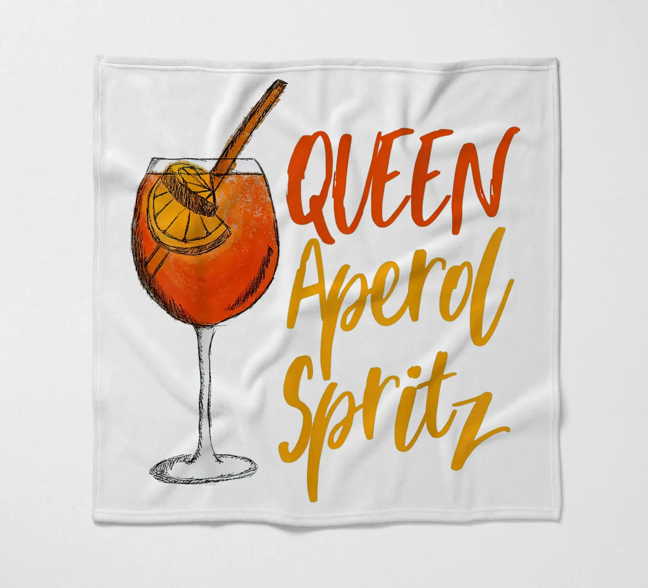 Queen Aperol Spritz Poster fleecedeken van Neeraprint