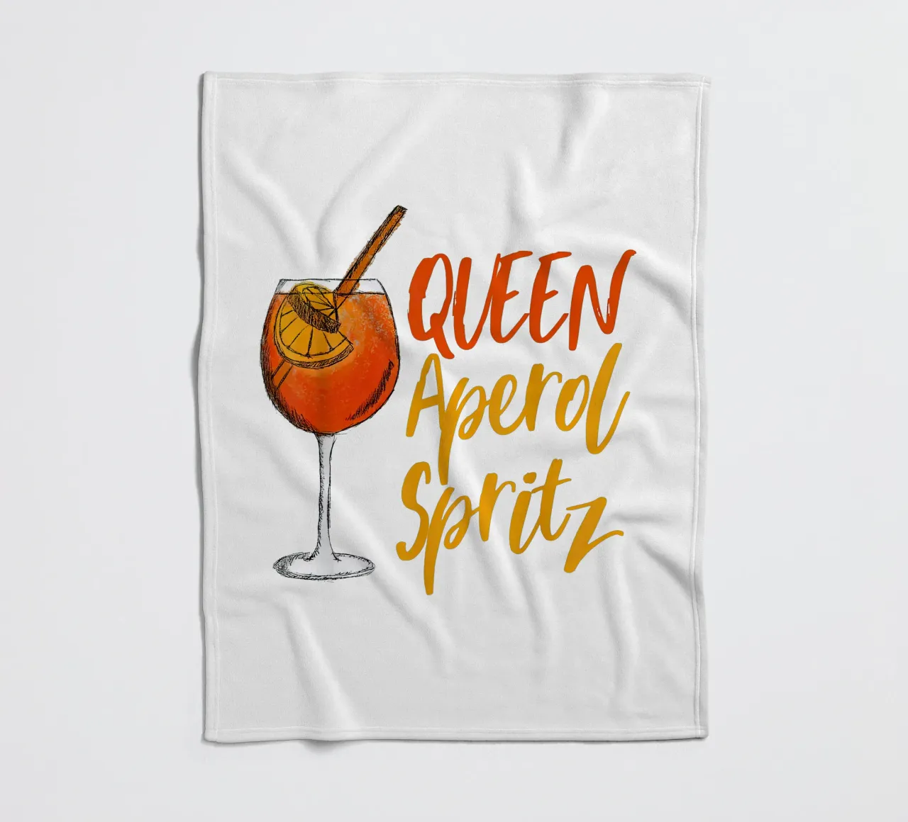 Queen Aperol Spritz Poster fleecedeken van Neeraprint