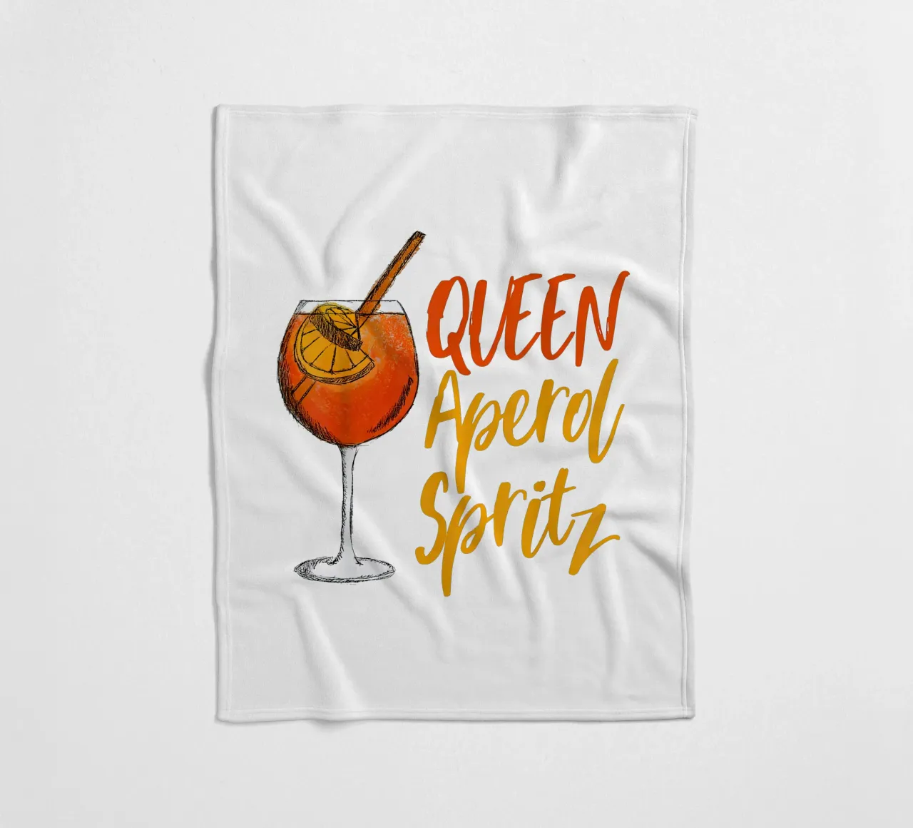 Queen Aperol Spritz Poster fleecedeken van Neeraprint