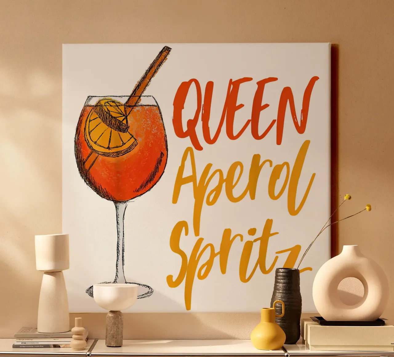 Queen Aperol Spritz Poster canvas by Neeraprint