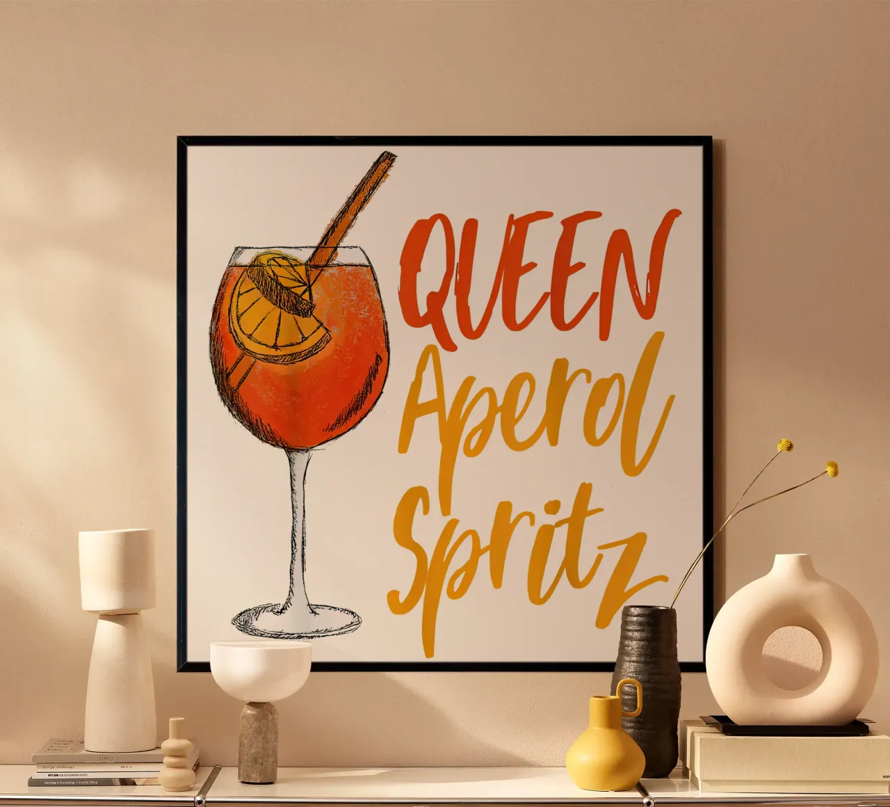 Queen Aperol Spritz Poster hahnemühle by Neeraprint