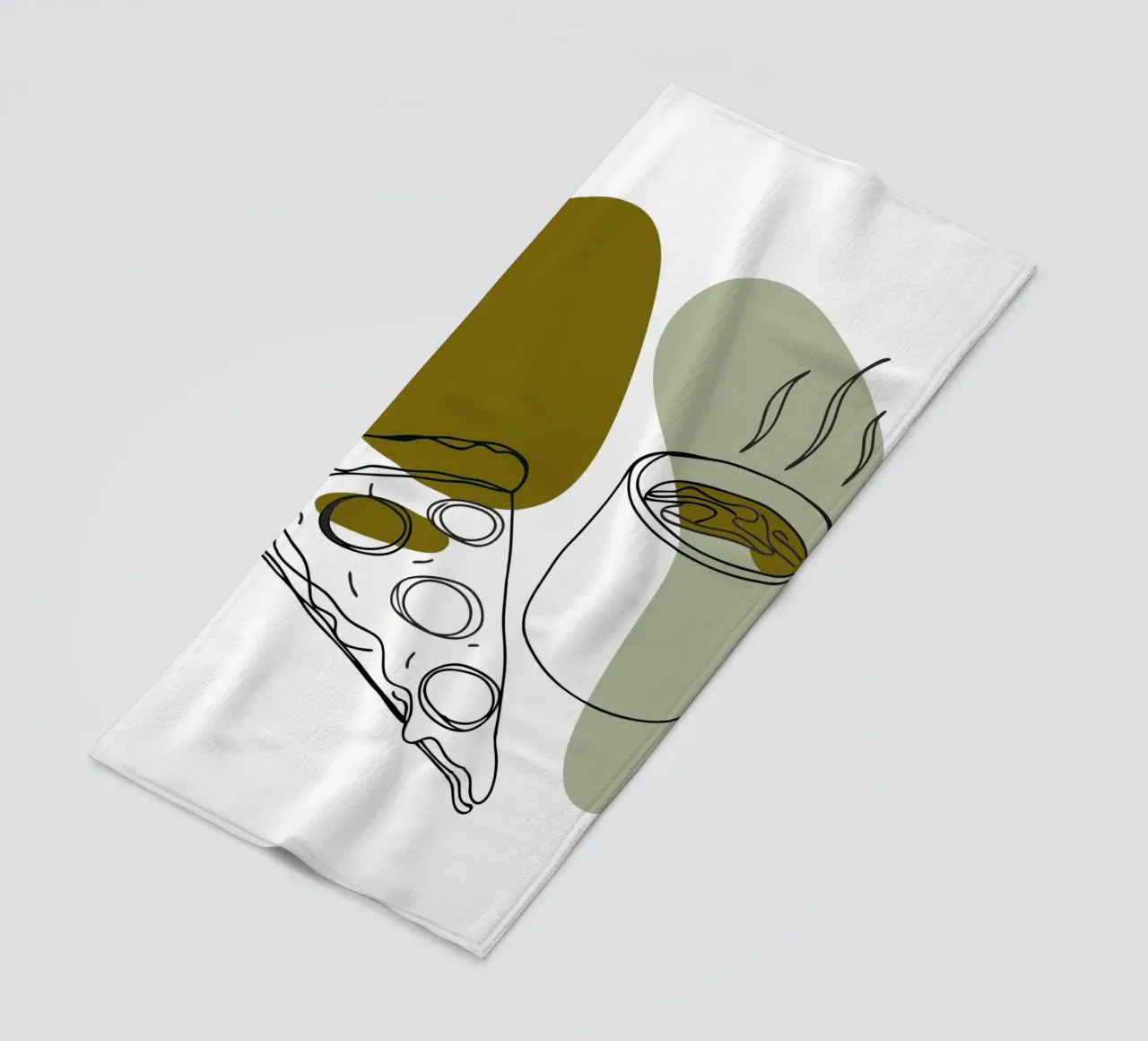 Caffè e pizza telo mare da RELAXING TOUCH