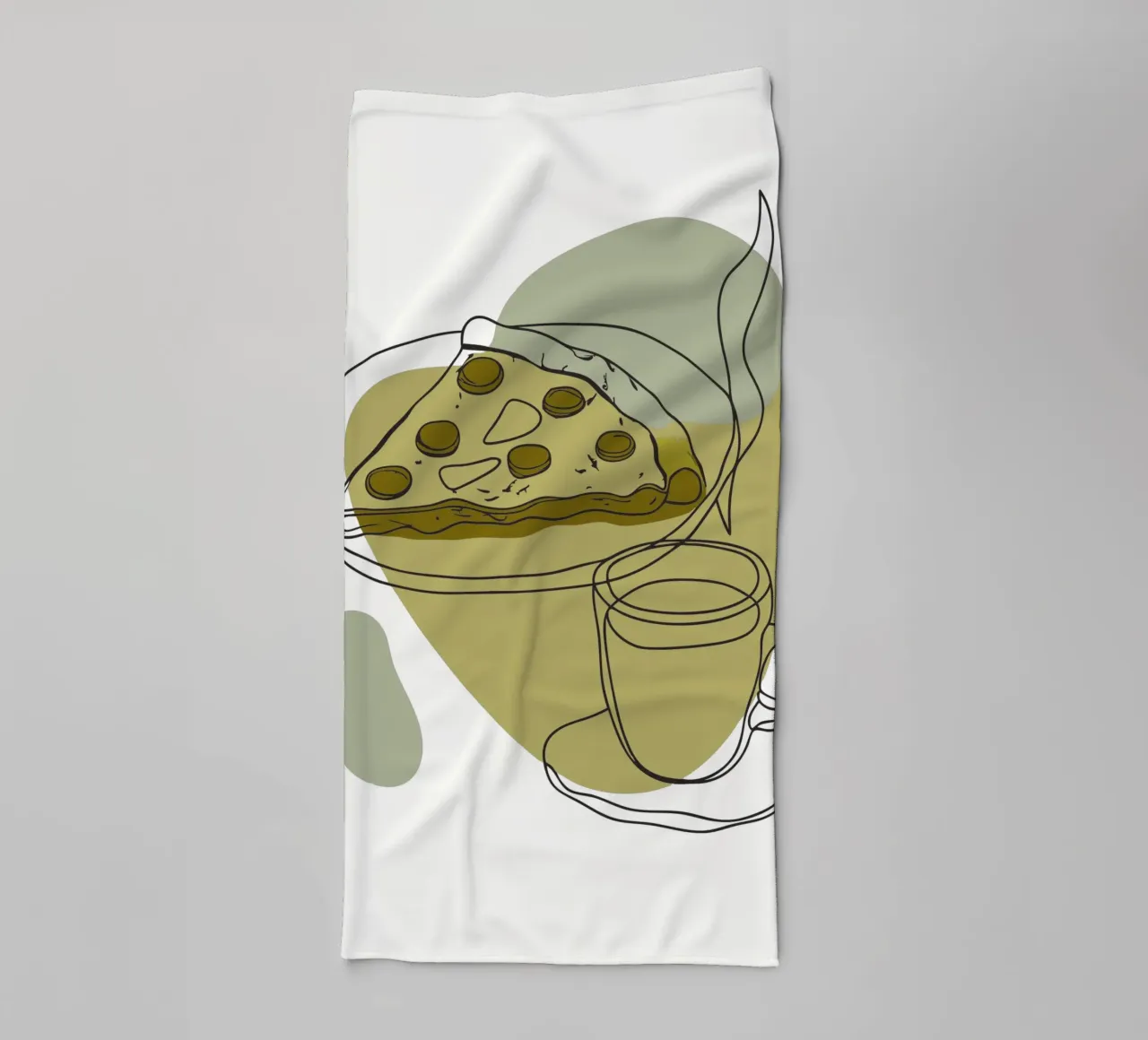 Caffè e pizza asciugamano da bagno da RELAXING TOUCH