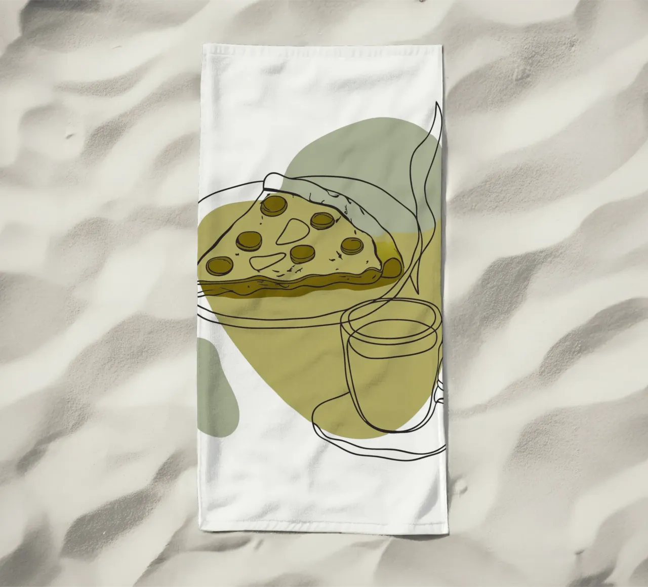 Caffè e pizza telo mare da RELAXING TOUCH