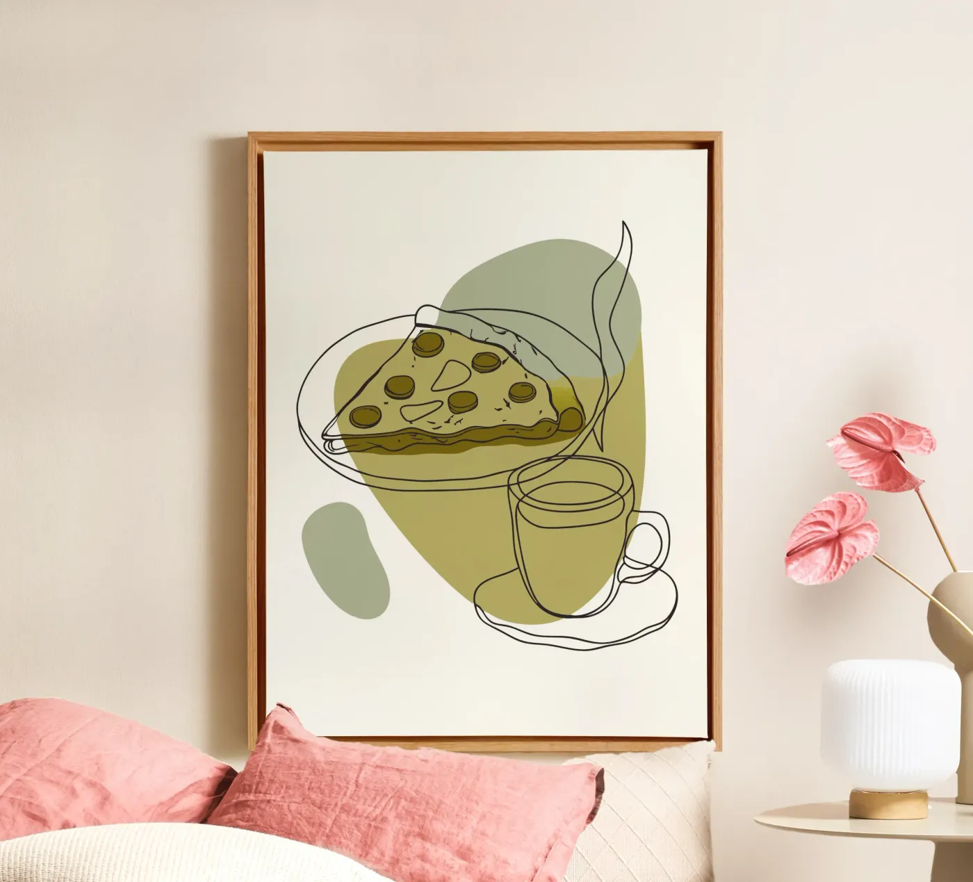 Caffè e pizza tela da RELAXING TOUCH