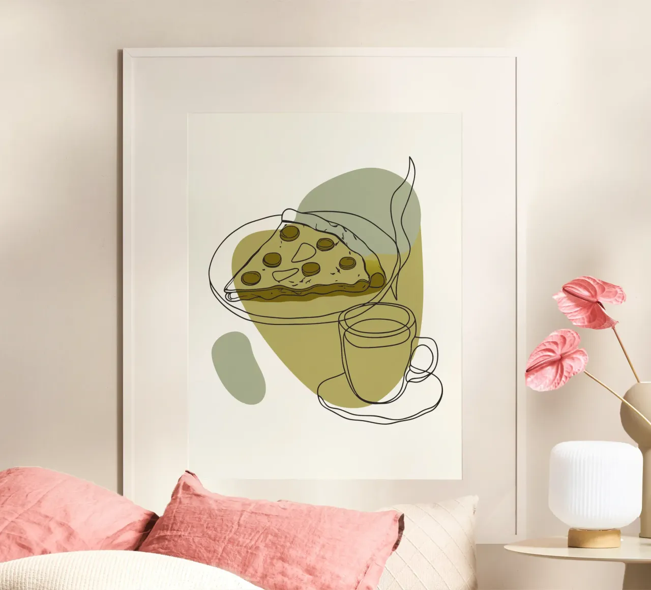 Caffè e pizza poster da RELAXING TOUCH