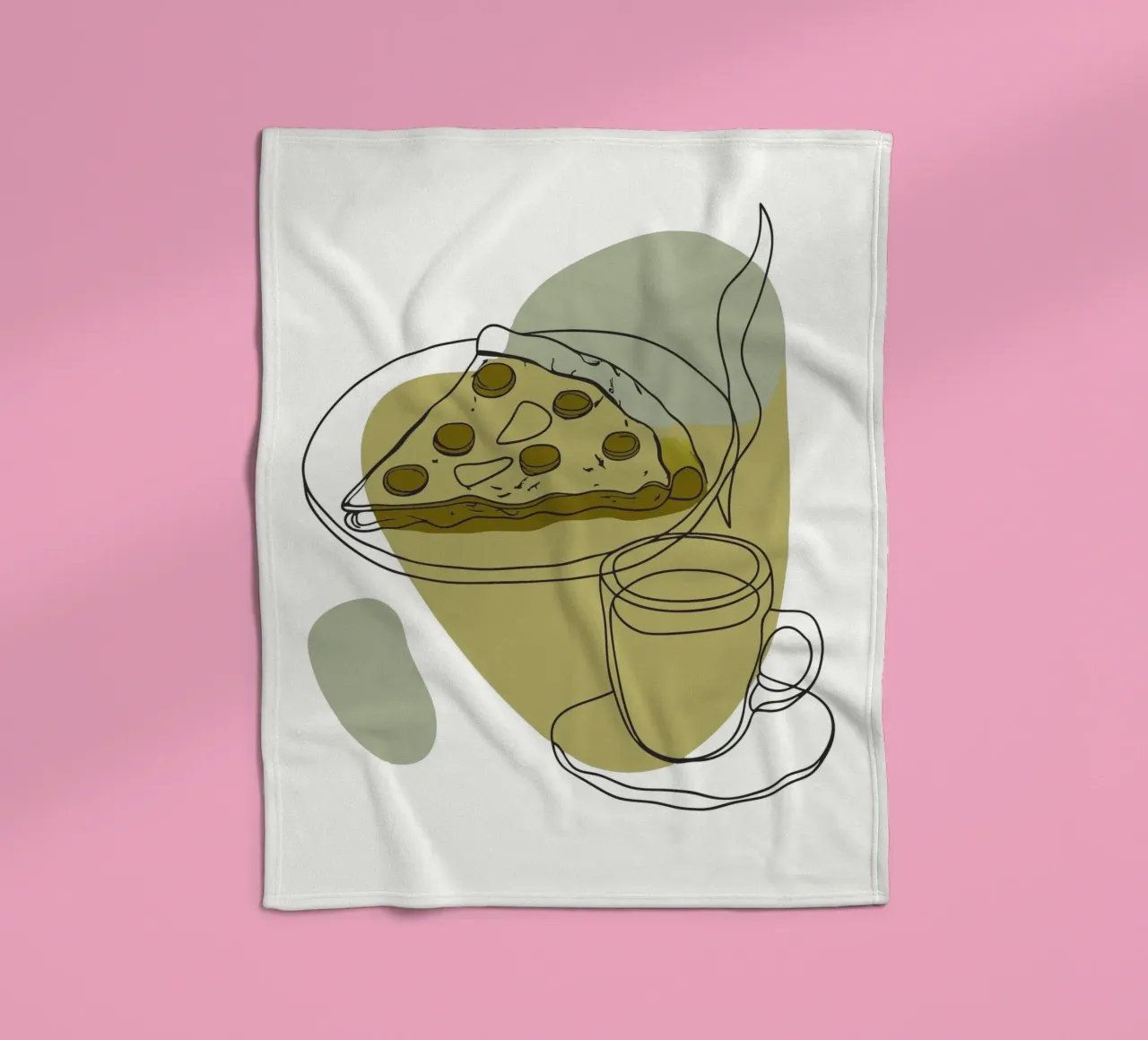 Caffè e pizza coperta in pile da RELAXING TOUCH
