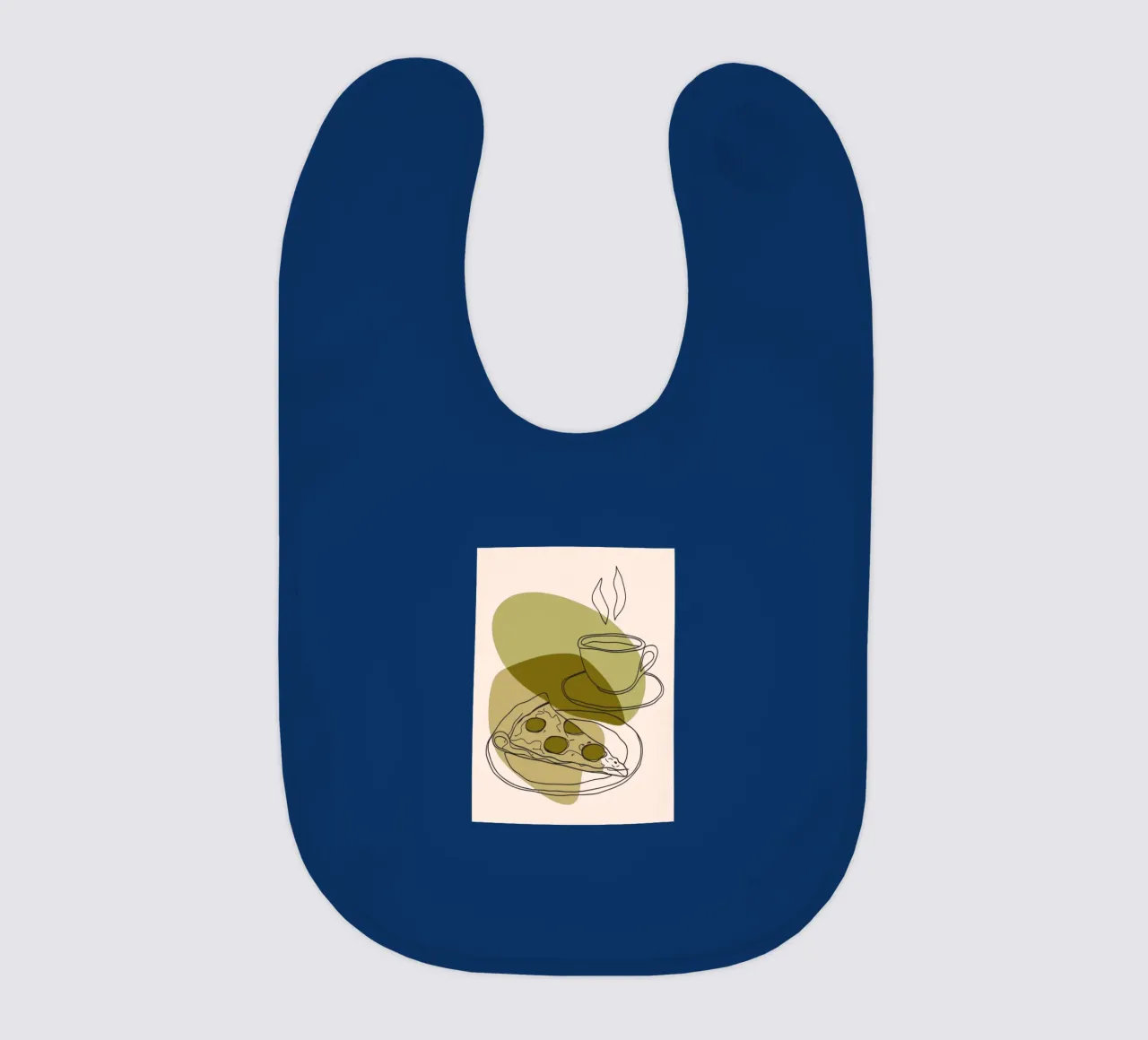 Koffie en pizza baby slabbetje van RELAXING TOUCH