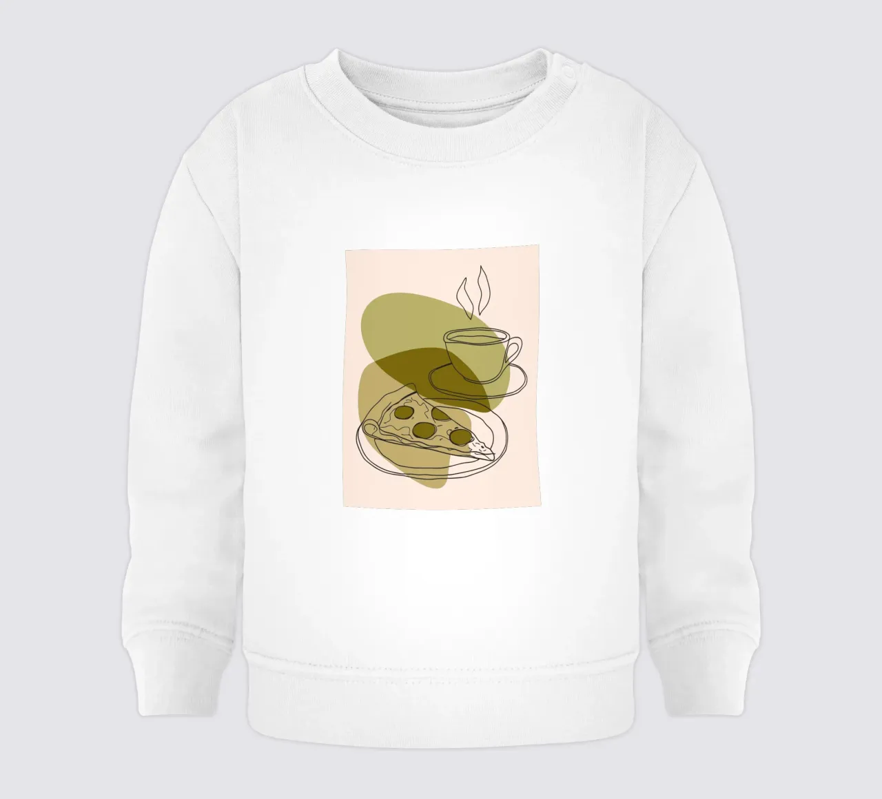 Café y pizza sudadera de bebé de RELAXING TOUCH