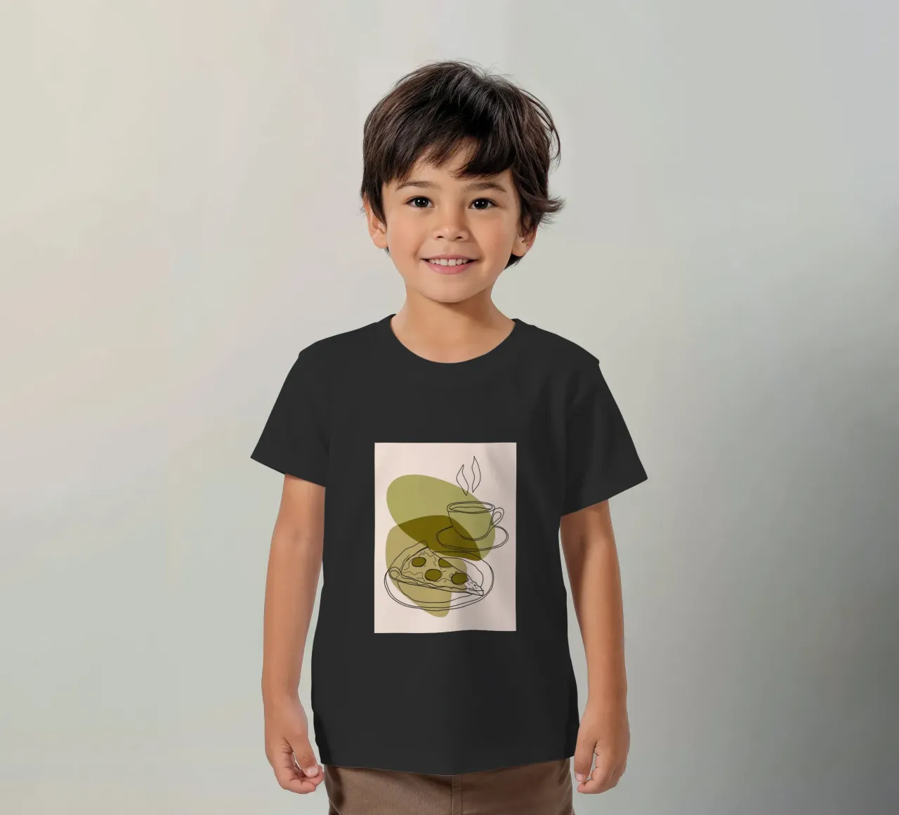 Caffè e pizza t-shirt bambini da RELAXING TOUCH