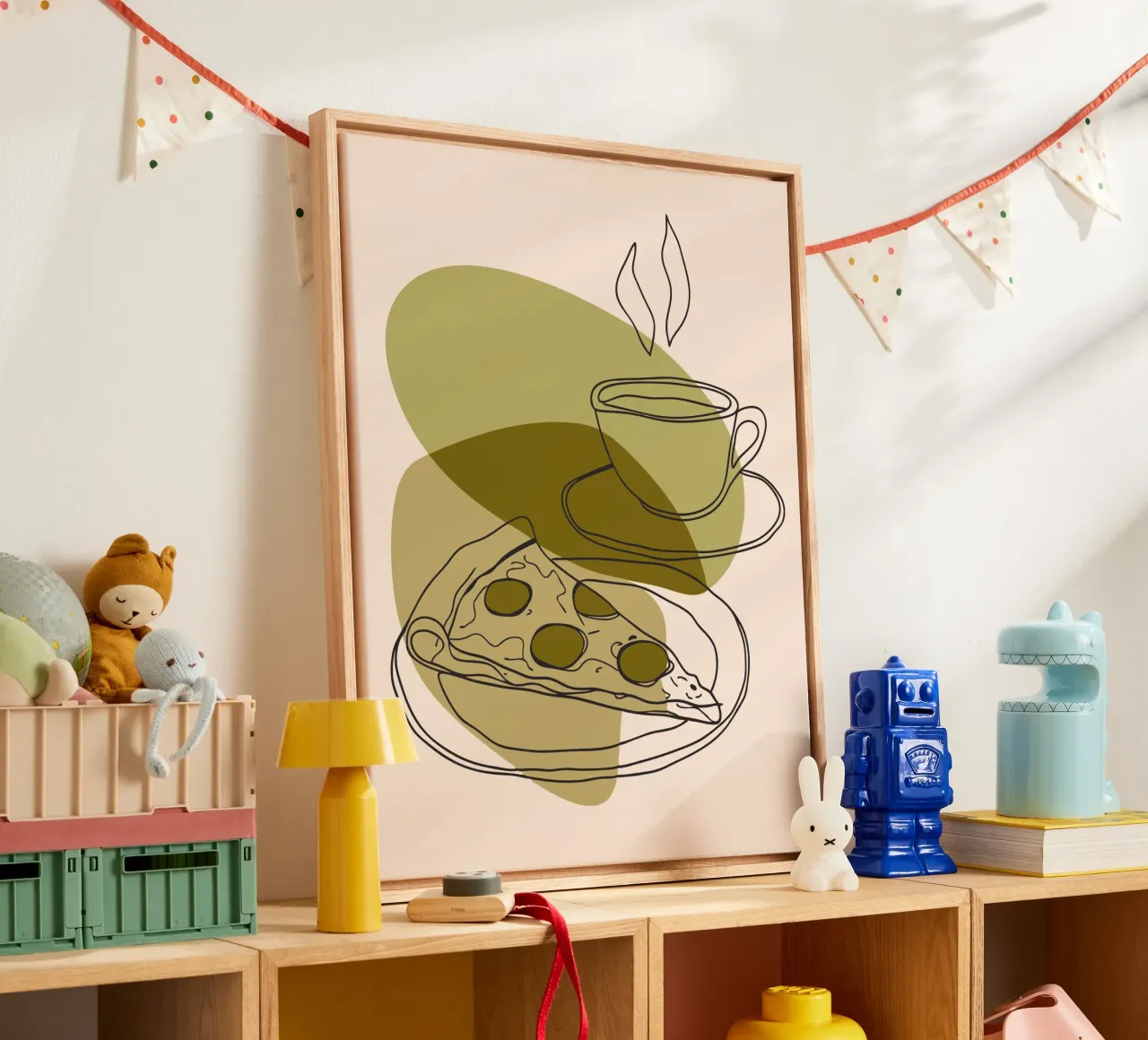 Caffè e pizza tela da RELAXING TOUCH