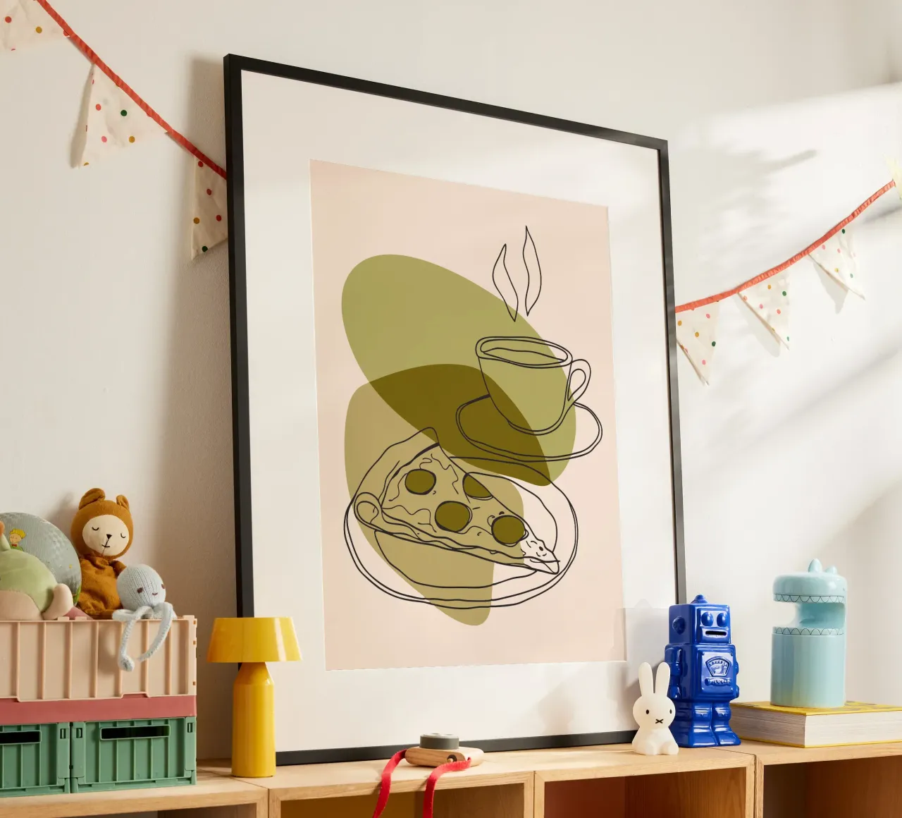 Caffè e pizza poster da RELAXING TOUCH