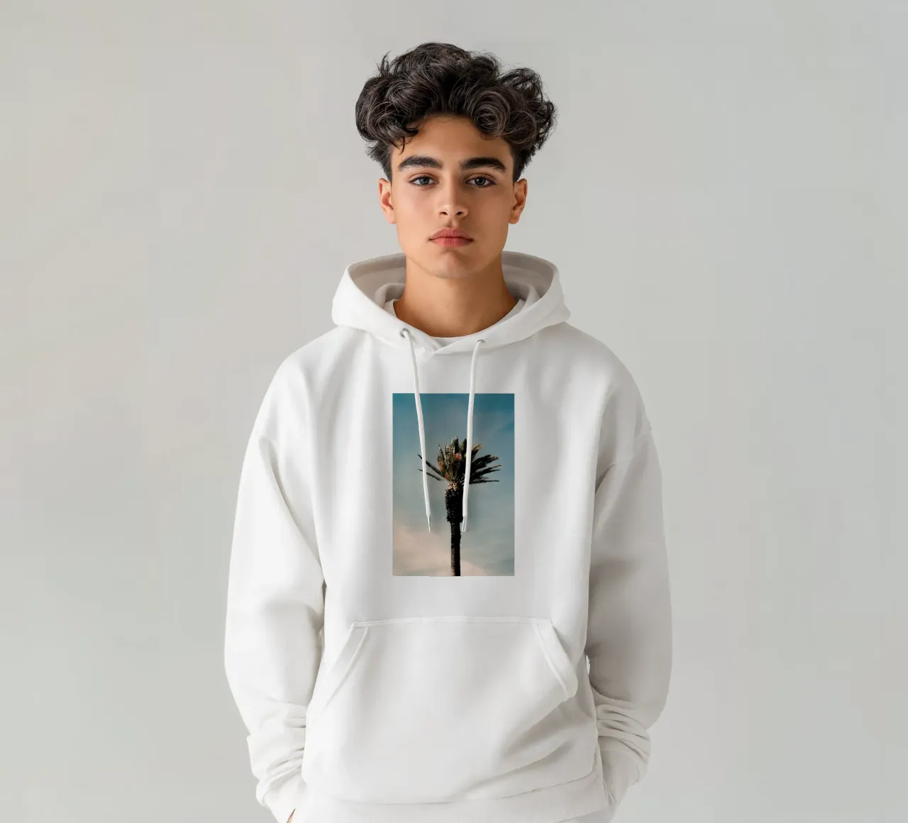 Analog Series Palm felpa con cappuccio da Sebastian Hilgetag