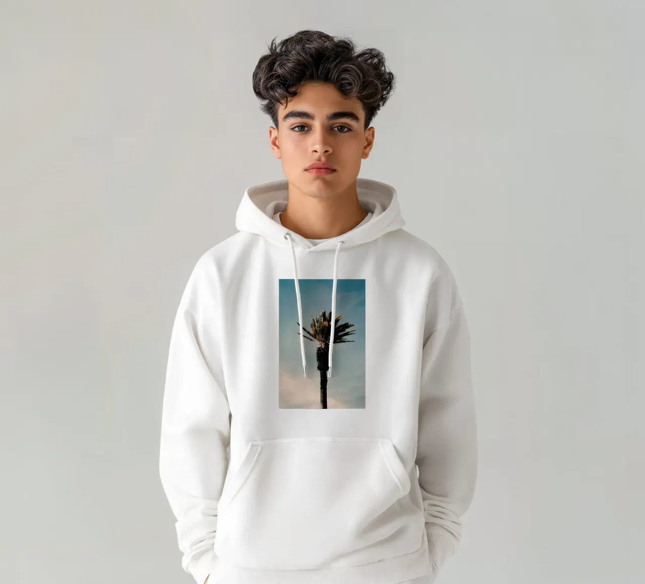 Analog Series Palm Hoodie von Sebastian Hilgetag