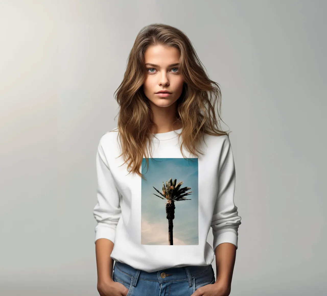 Analog Series Palm sweatshirt by Sebastian Hilgetag