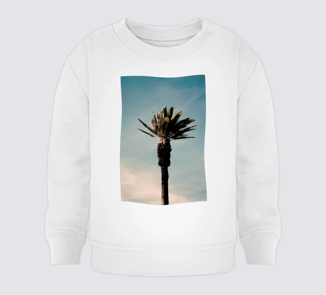 Analog Series Palm baby sweatshirt by Sebastian Hilgetag