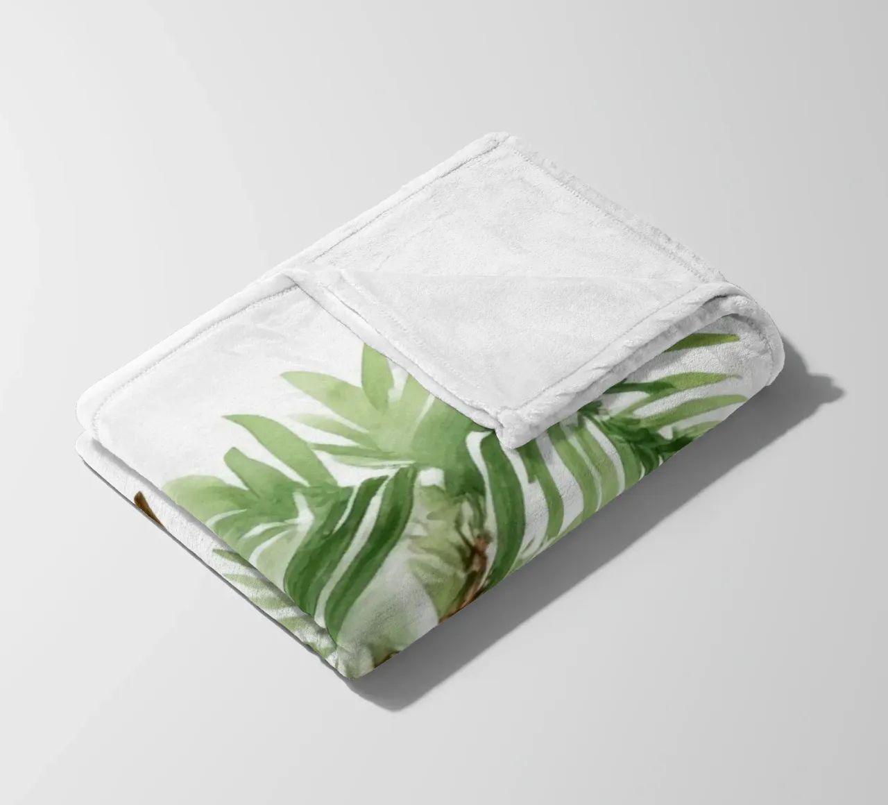 Stampa acquerellata di palme tropicali - Decorazione costiera e bohémien coperta in pile da ClubArt