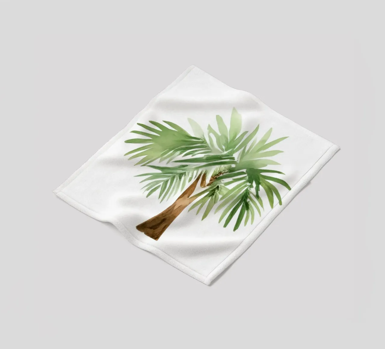 Stampa acquerellata di palme tropicali - Decorazione costiera e bohémien coperta in pile da ClubArt