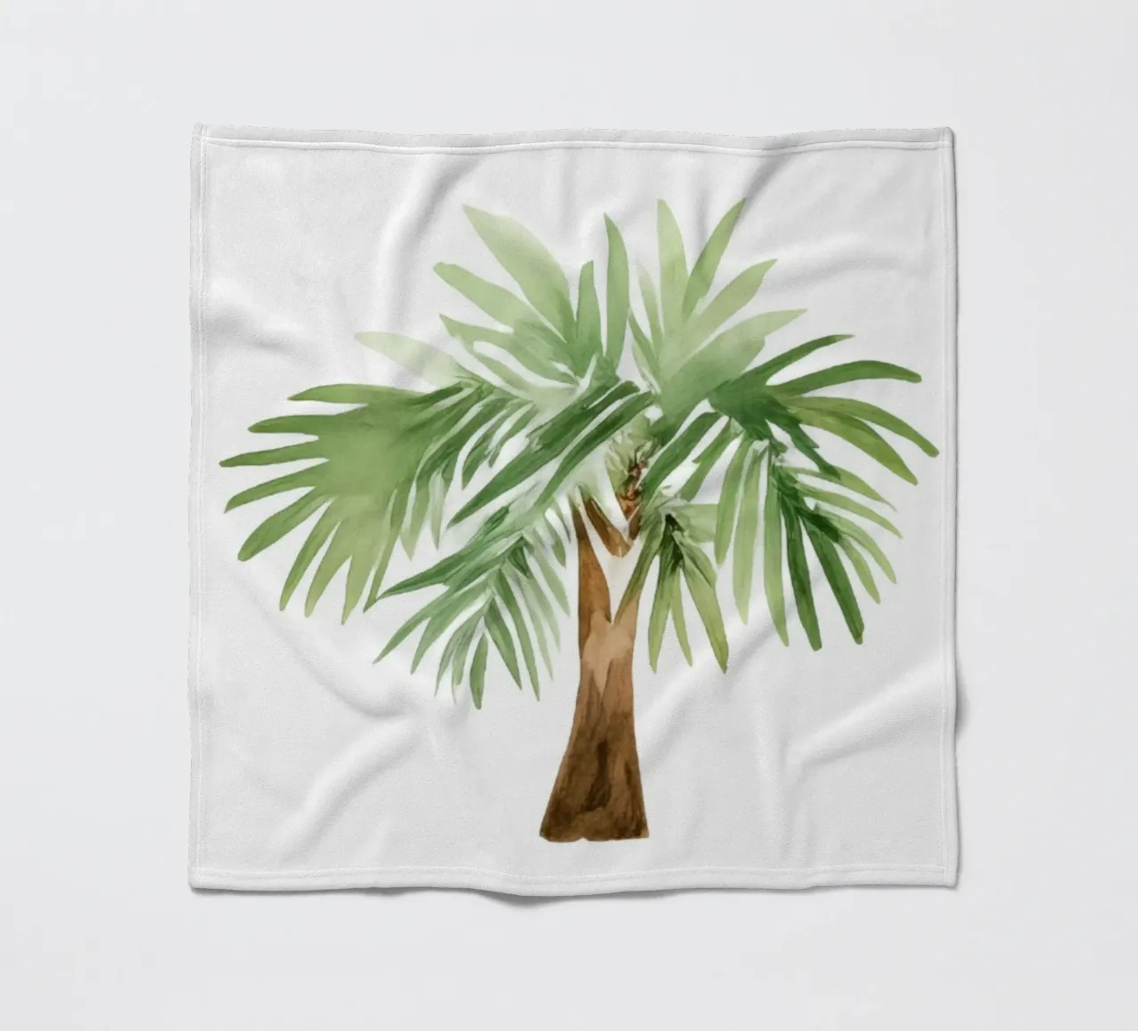 Stampa acquerellata di palme tropicali - Decorazione costiera e bohémien coperta in pile da ClubArt